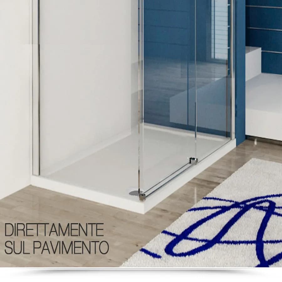 Piatto doccia 90x100 cm ultrapiatto altezza 3,5 cm in policril - Prist