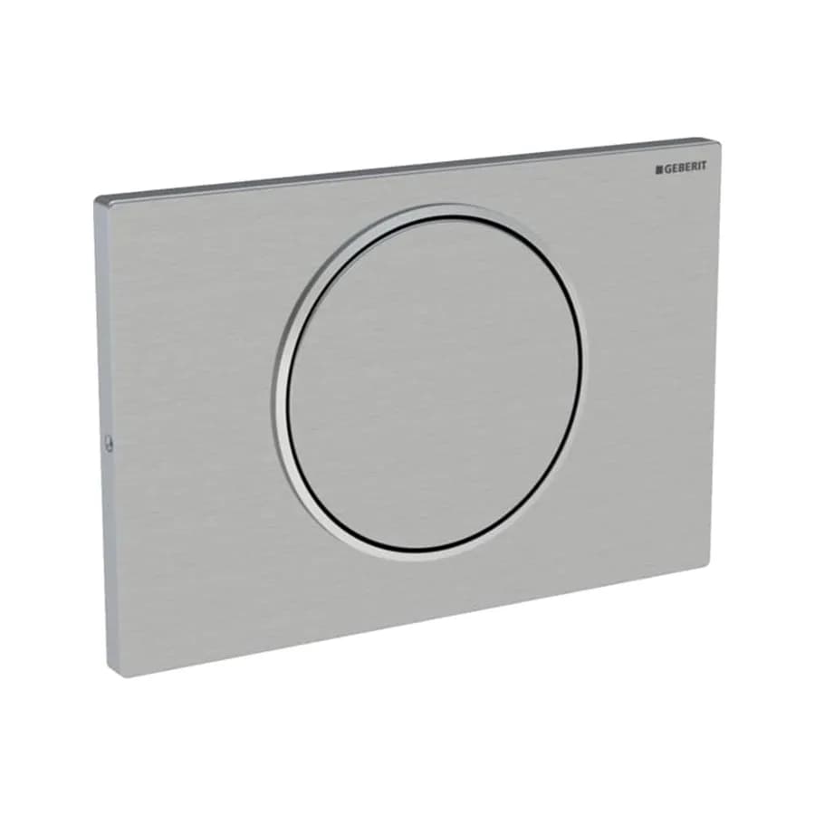 Placca di comando avvitabile Geberit per sistemi di scarico acciaio inox - Sigma10 round