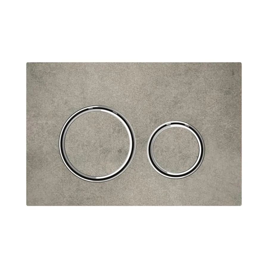 Placca di comando Geberit doppio tasto di comando finitura effetto cemento - Sigma50 round