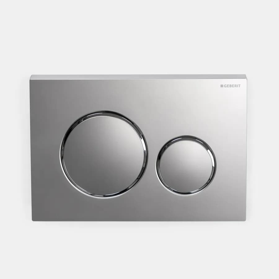 Placca di comando Geberit finitura opaca risciacquo a 2 quantità - Sigma20 round