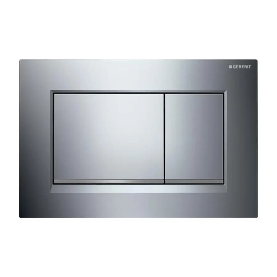 Placca di comando Geberit per sistemi di scarico 2 tasti cromato lucido - Sigma20 square