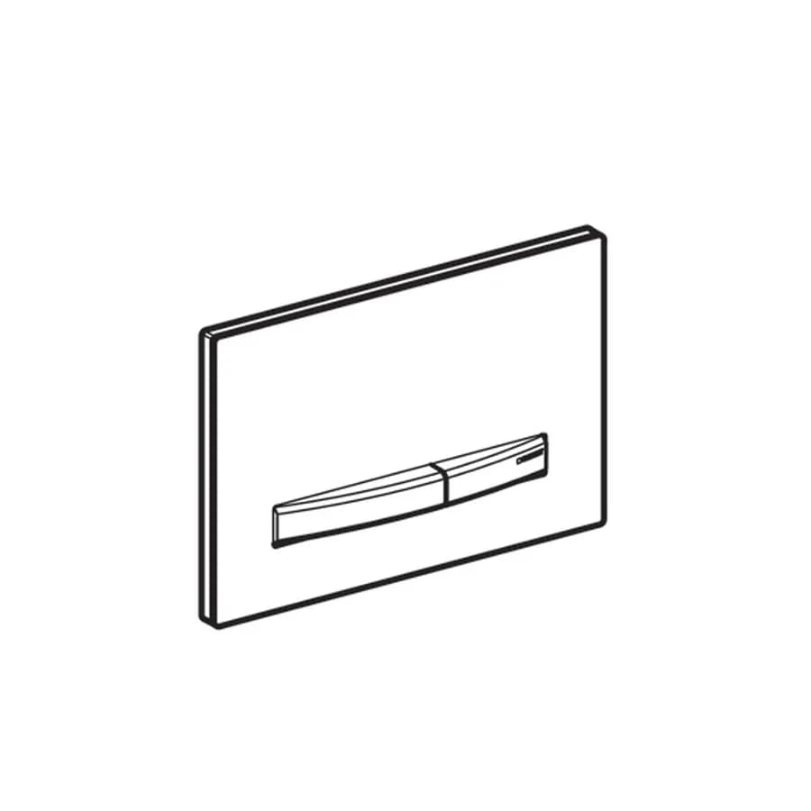 Placca doppio comando cromo spazzolato Geberit per cassette da incasso Geberit - Sigma50 square