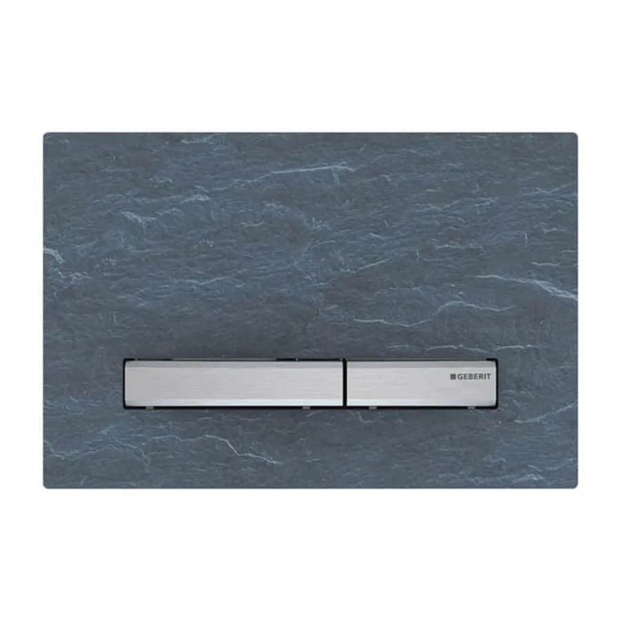Placca doppio tasto Geberit per cassette di risciacquo ardesia naturale - Sigma50 square
