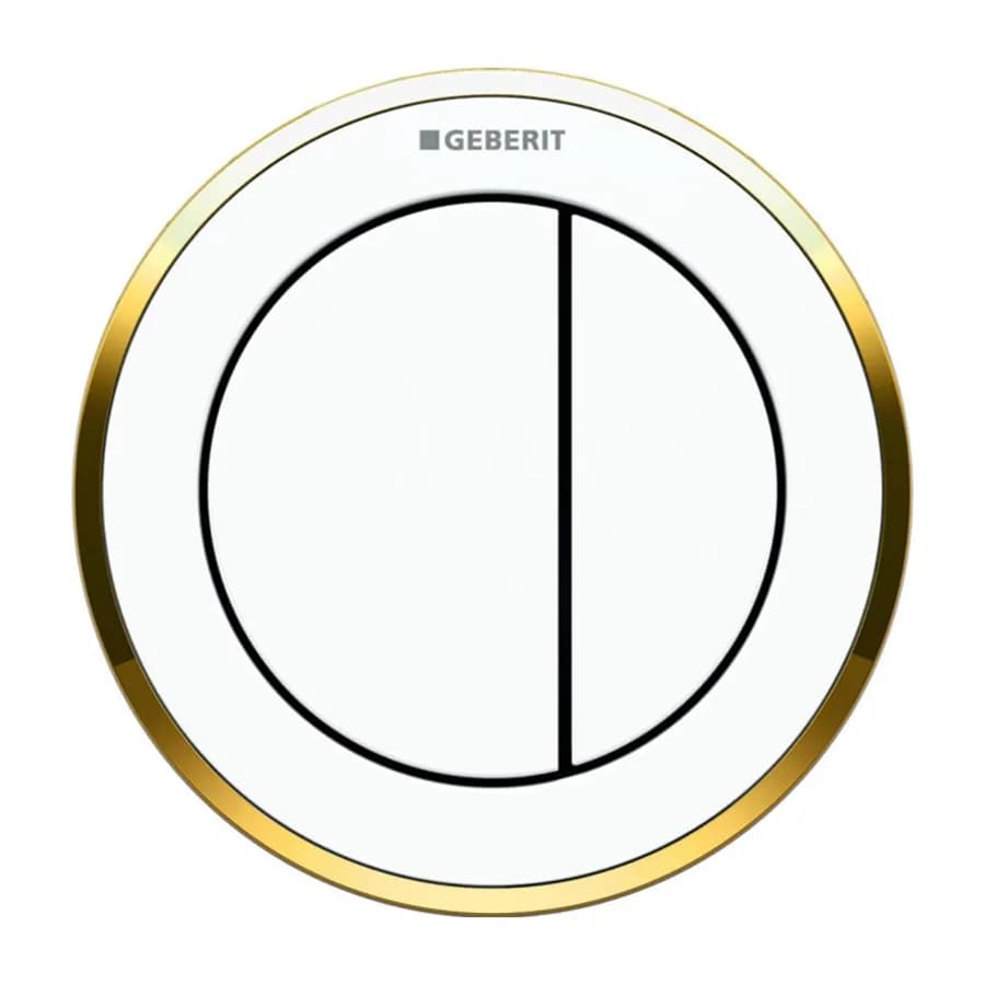 Placca doppio tasto Tipo10 comando a distanza da incasso bianco-oro