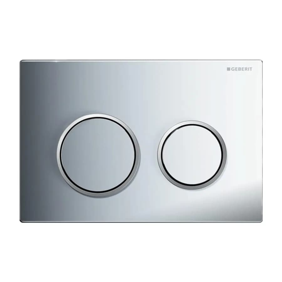 Placca doppio tasto Geberit cromo-satinato - Omega20 round