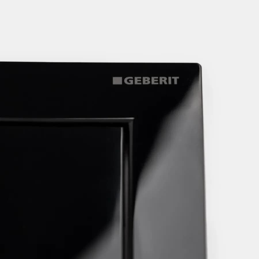 Placca doppio tasto Geberit nero-cromo - Omega20 square