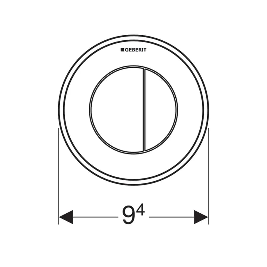 Placca doppio tasto Geberit Tipo10 per Sigma8 comando a distanza cromo-satinato