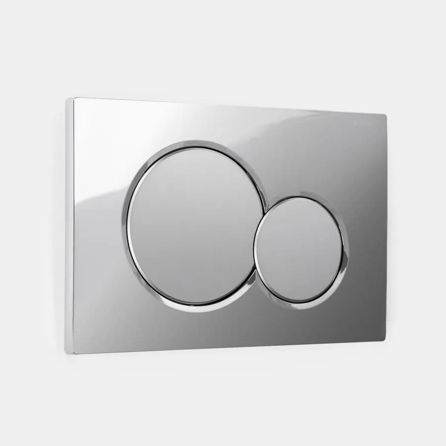 Placca doppio tasto Geberit satinato-cromato - Sigma01 Round