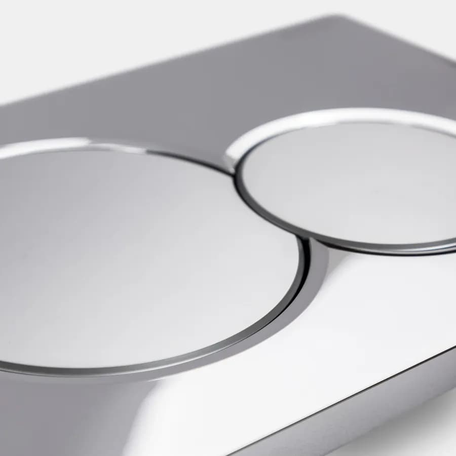 Placca doppio tasto Geberit satinato-cromato - Sigma01 Round