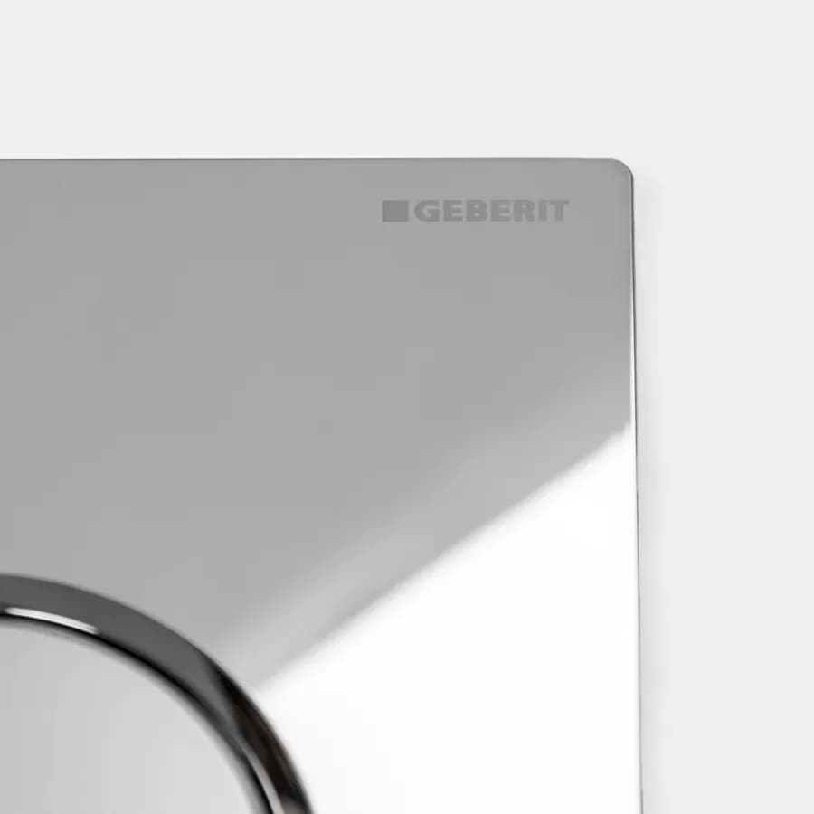 Placca doppio tasto Geberit satinato-cromato - Sigma01 Round