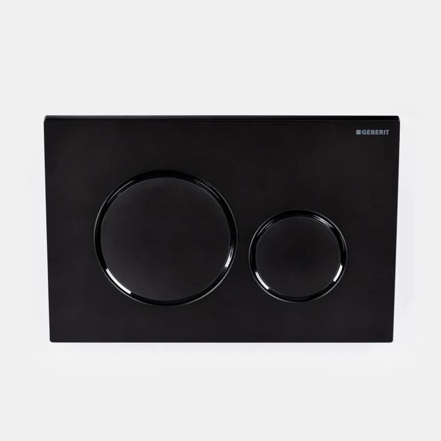 Placca doppio tasto Geberit nero opaco-nero - Sigma20 round
