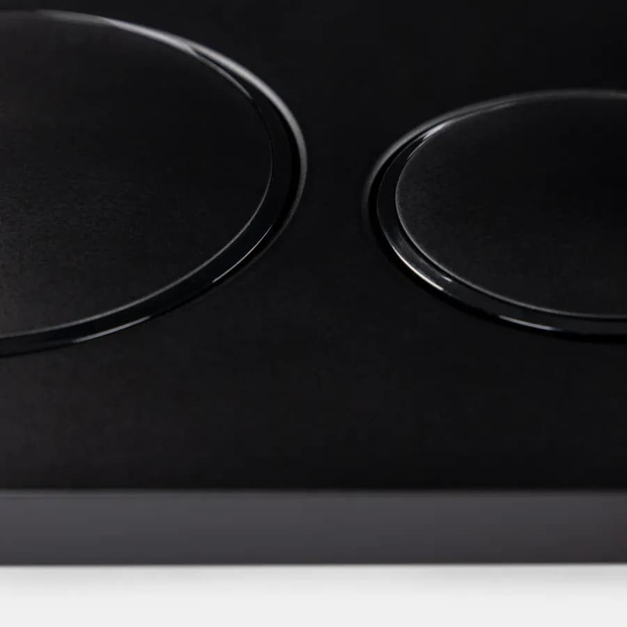 Placca doppio tasto Geberit nero opaco-nero - Sigma20 round