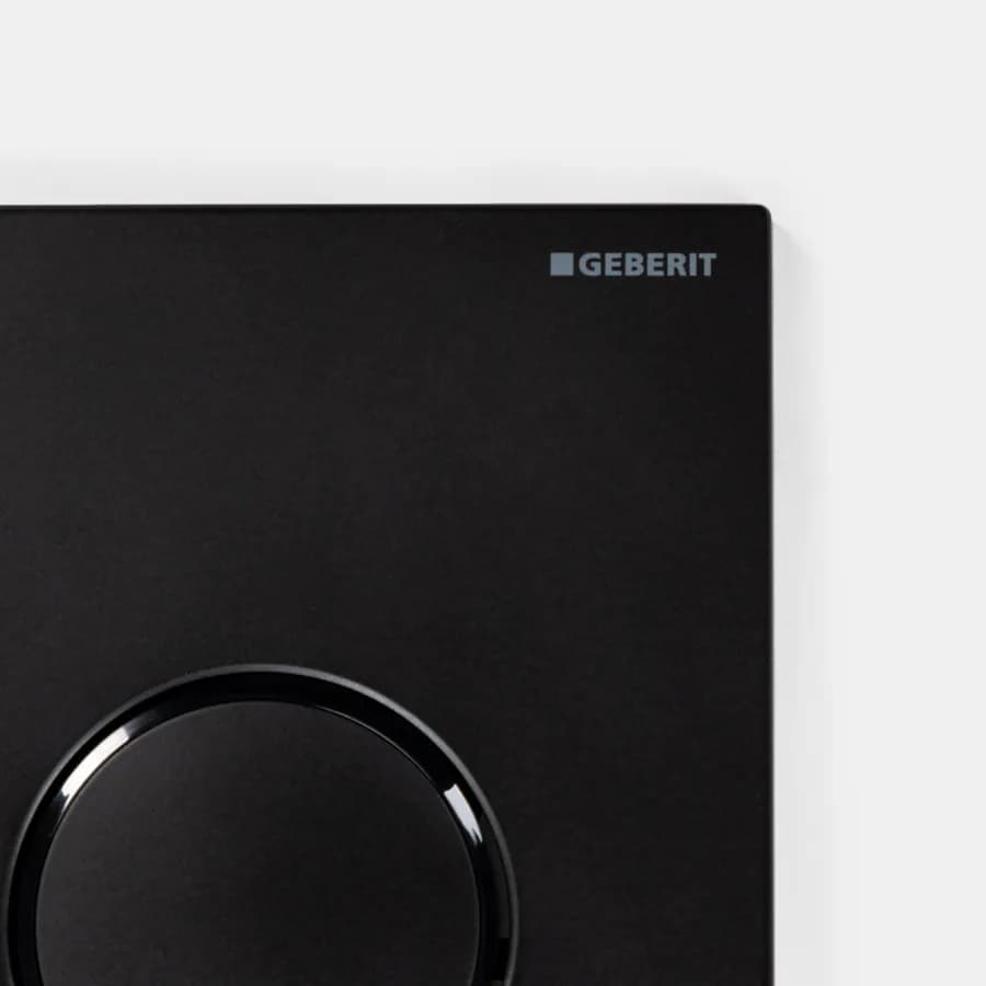 Placca doppio tasto Geberit nero opaco-nero - Sigma20 round