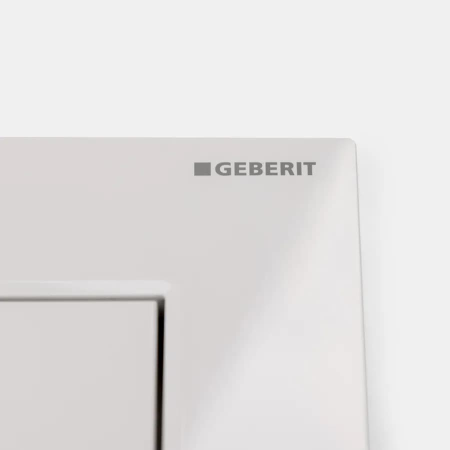 Placca doppio tasto Geberit bianco-oro - Sigma20 square