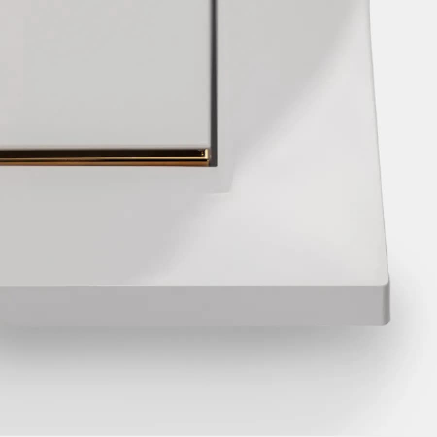 Placca doppio tasto Geberit bianco-oro - Sigma20 square