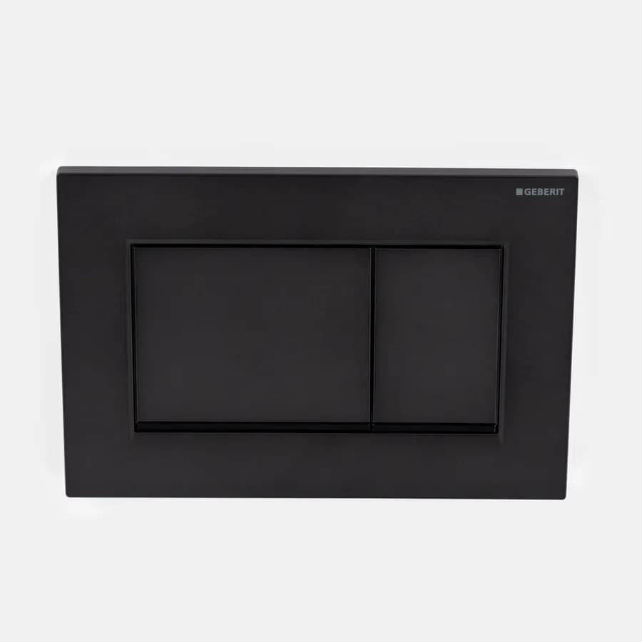 Placca doppio tasto Geberit nero opaco - Sigma20 square