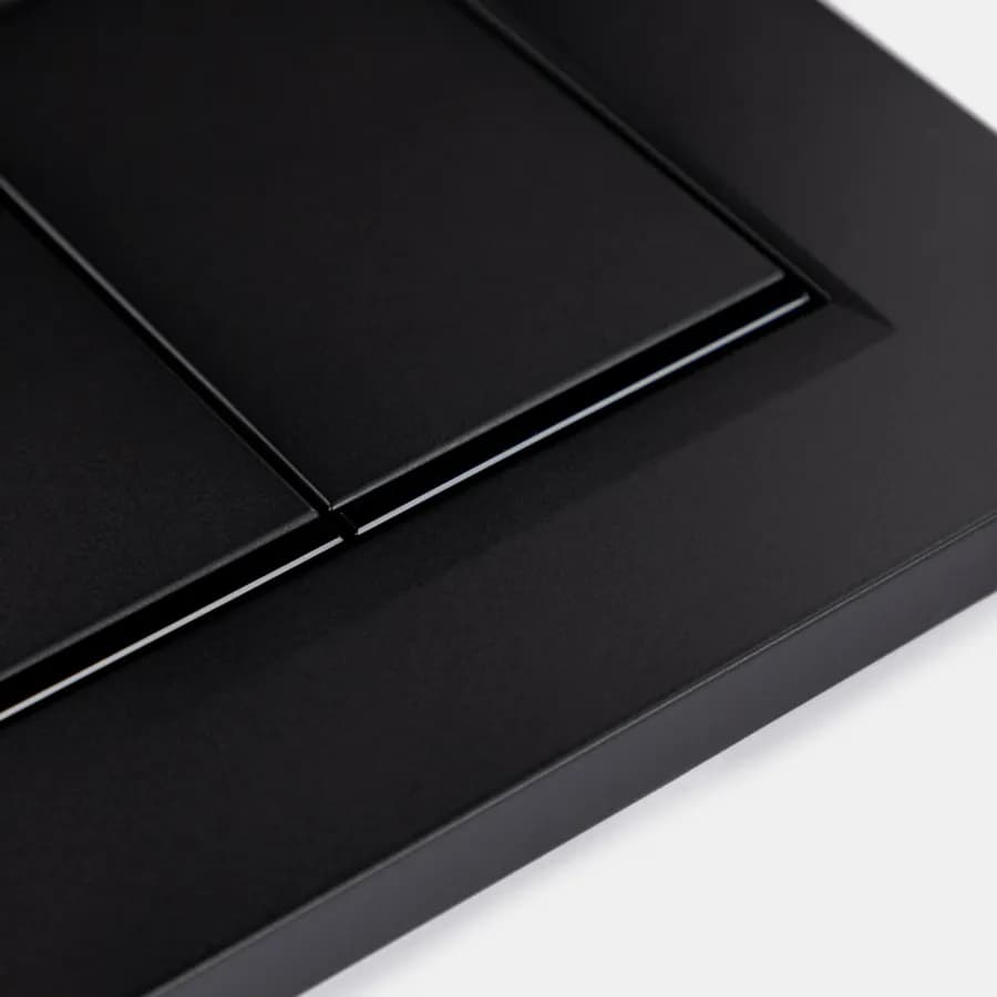 Placca doppio tasto Geberit nero opaco - Sigma20 square