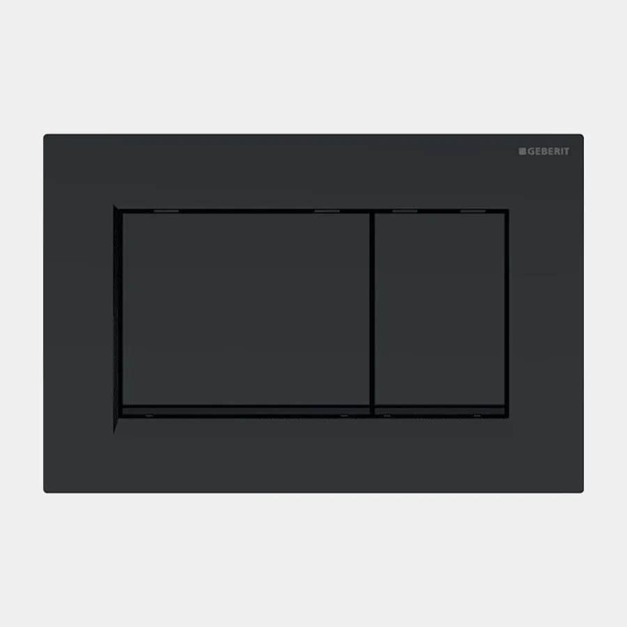 Placca doppio tasto Geberit nero opaco - Sigma20 square