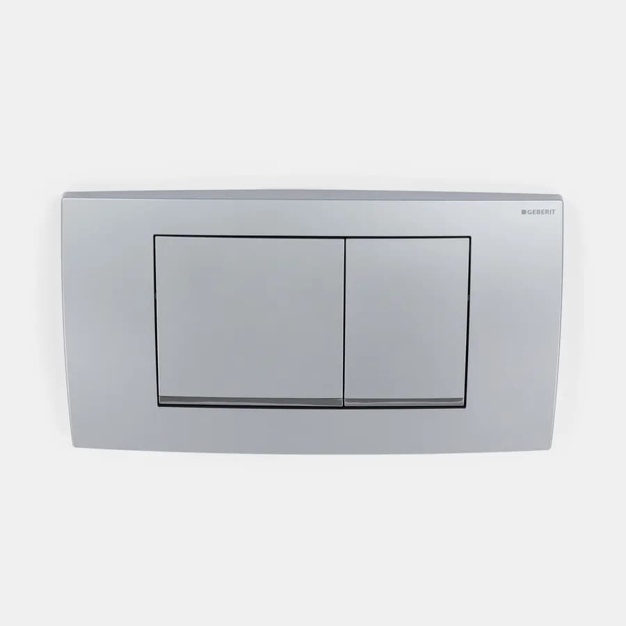 Placca doppio tasto cromo satinato compatibile con cassetta di riscacquo Twinline - Twinline30 Geberit