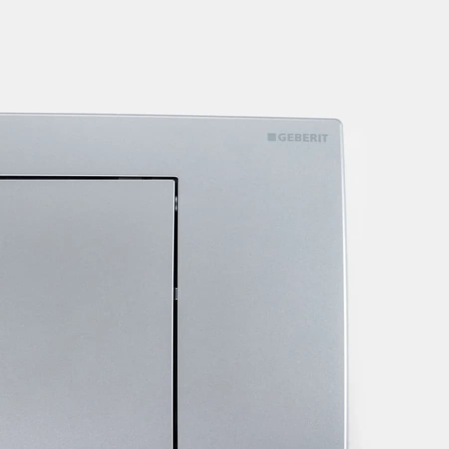 Placca doppio tasto cromo satinato compatibile con cassetta di riscacquo Twinline - Twinline30 Geberit