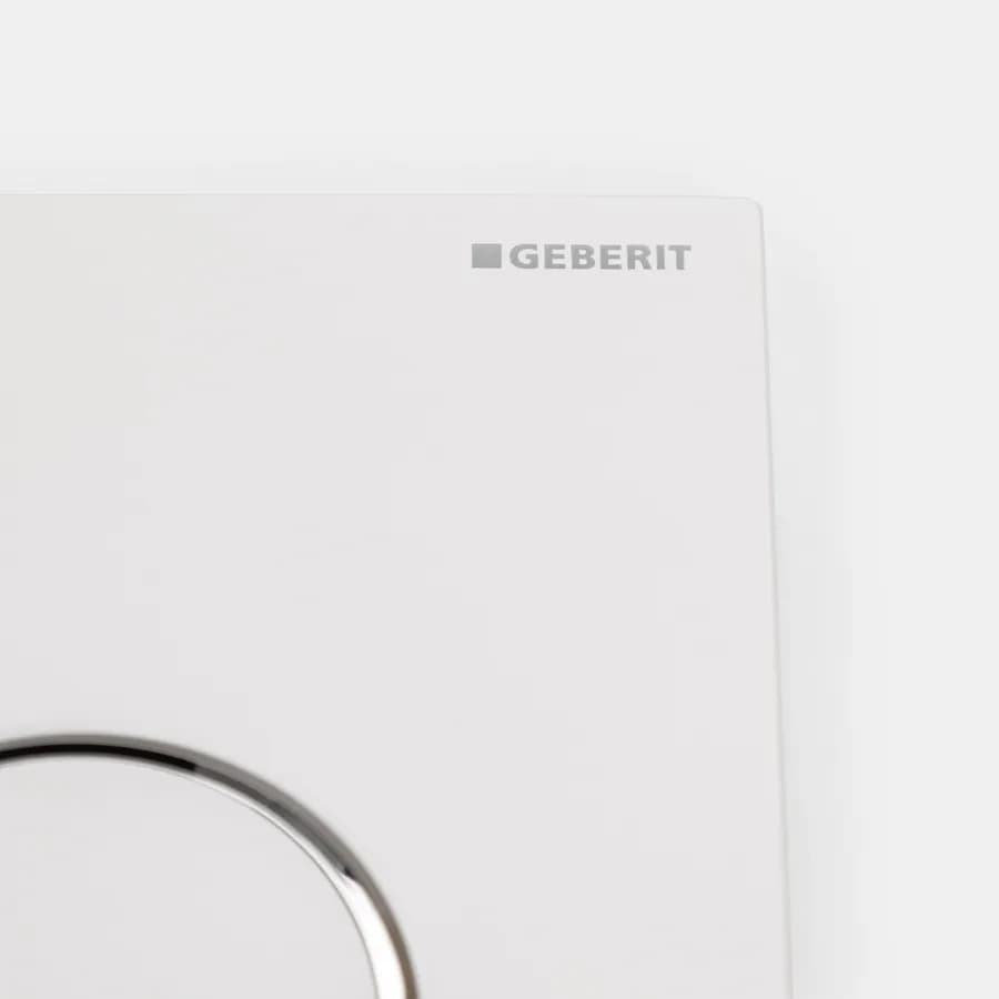 Placca Geberit bianco opaco con doppio tasto per cassetta di scarico Sigma8 - Sigma20 round