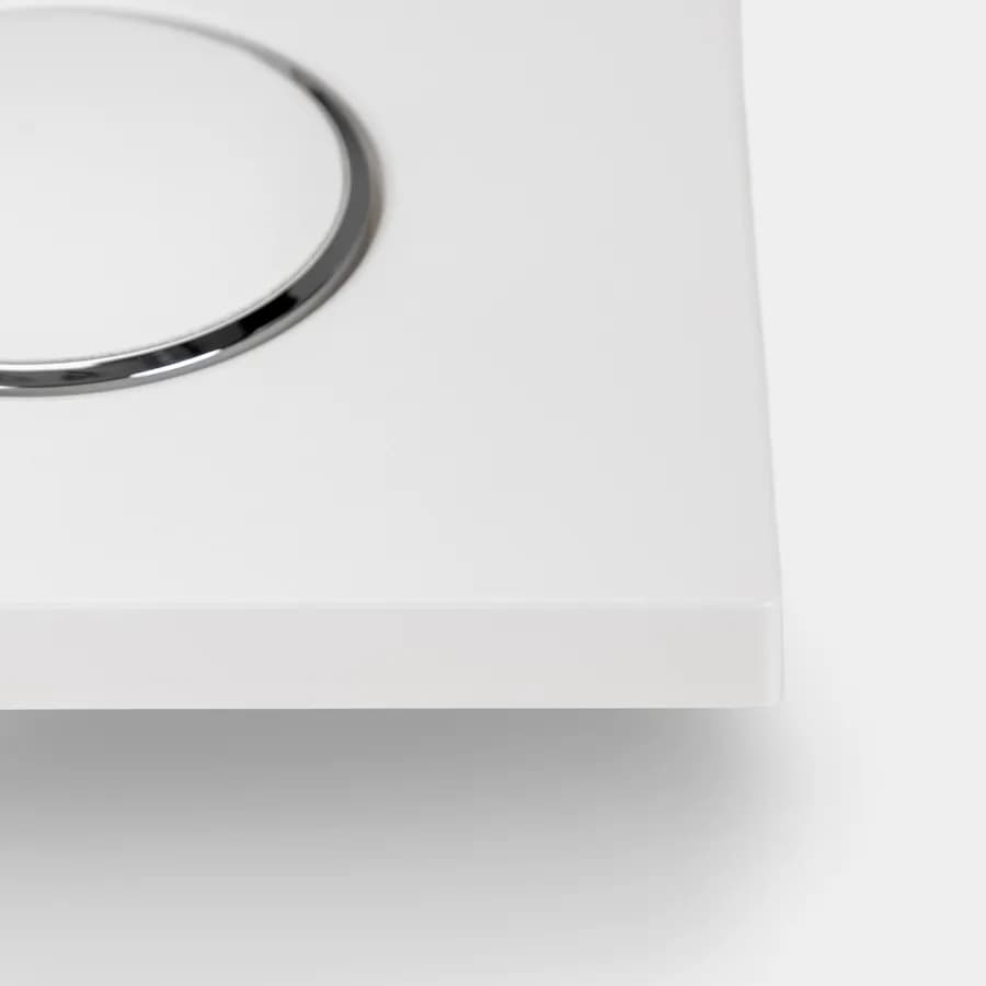 Placca Geberit bianco opaco con doppio tasto per cassetta di scarico Sigma8 - Sigma20 round
