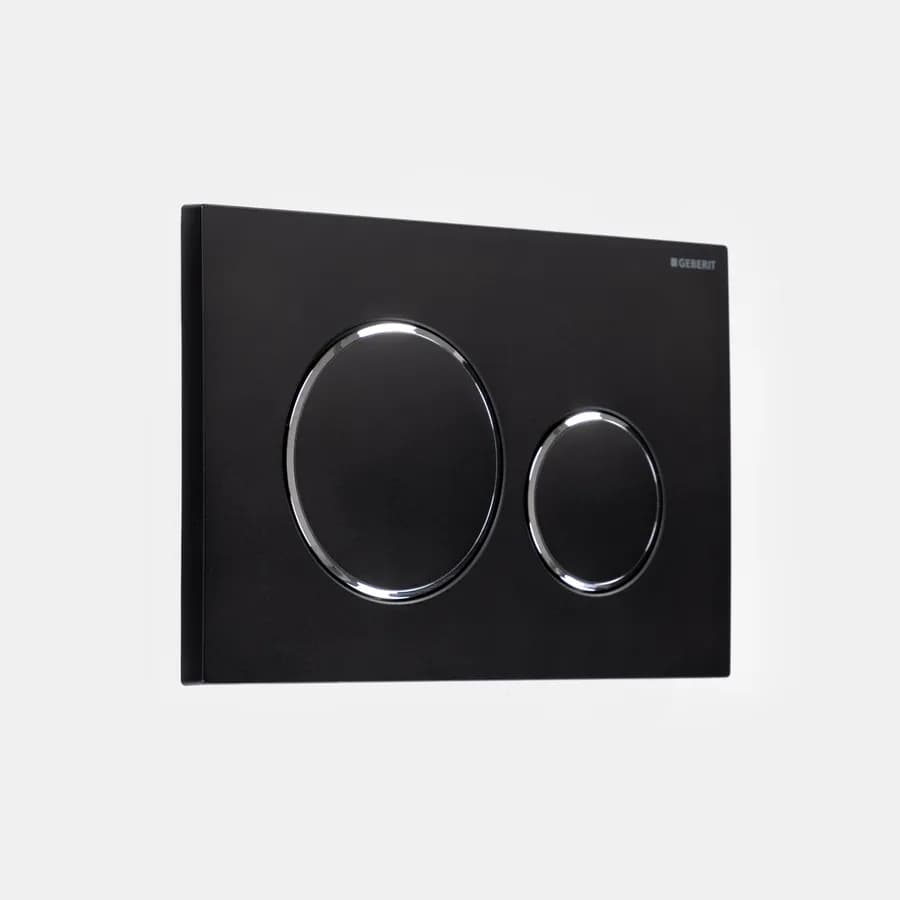 Placca Geberit nero opaco per cassetta di scarico doppio tasto Sigma8 - Sigma20 round