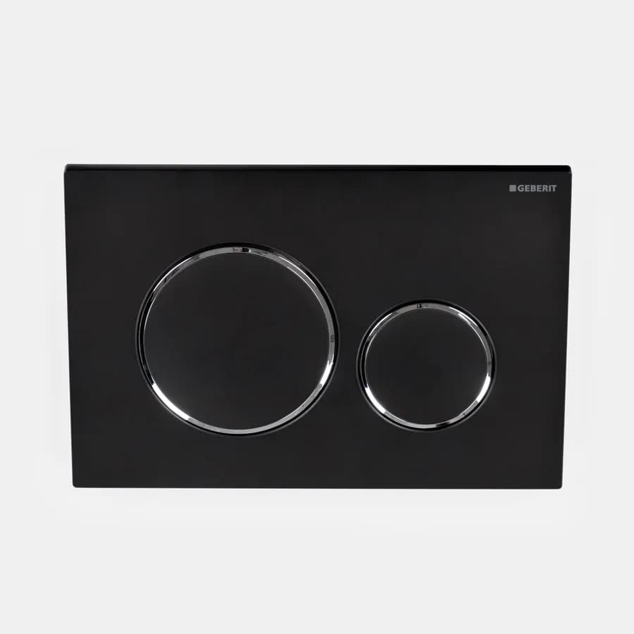 Placca Geberit nero opaco per cassetta di scarico doppio tasto Sigma8 - Sigma20 round