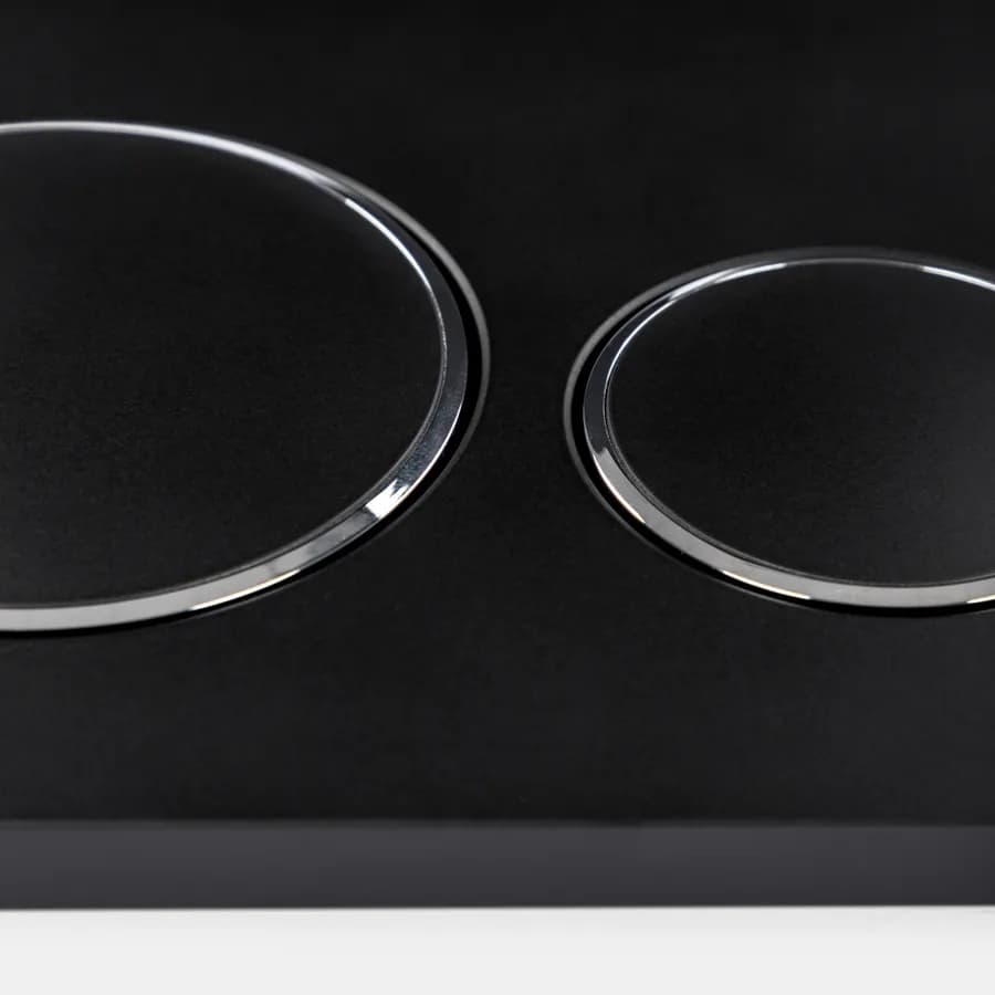 Placca Geberit nero opaco per cassetta di scarico doppio tasto Sigma8 - Sigma20 round