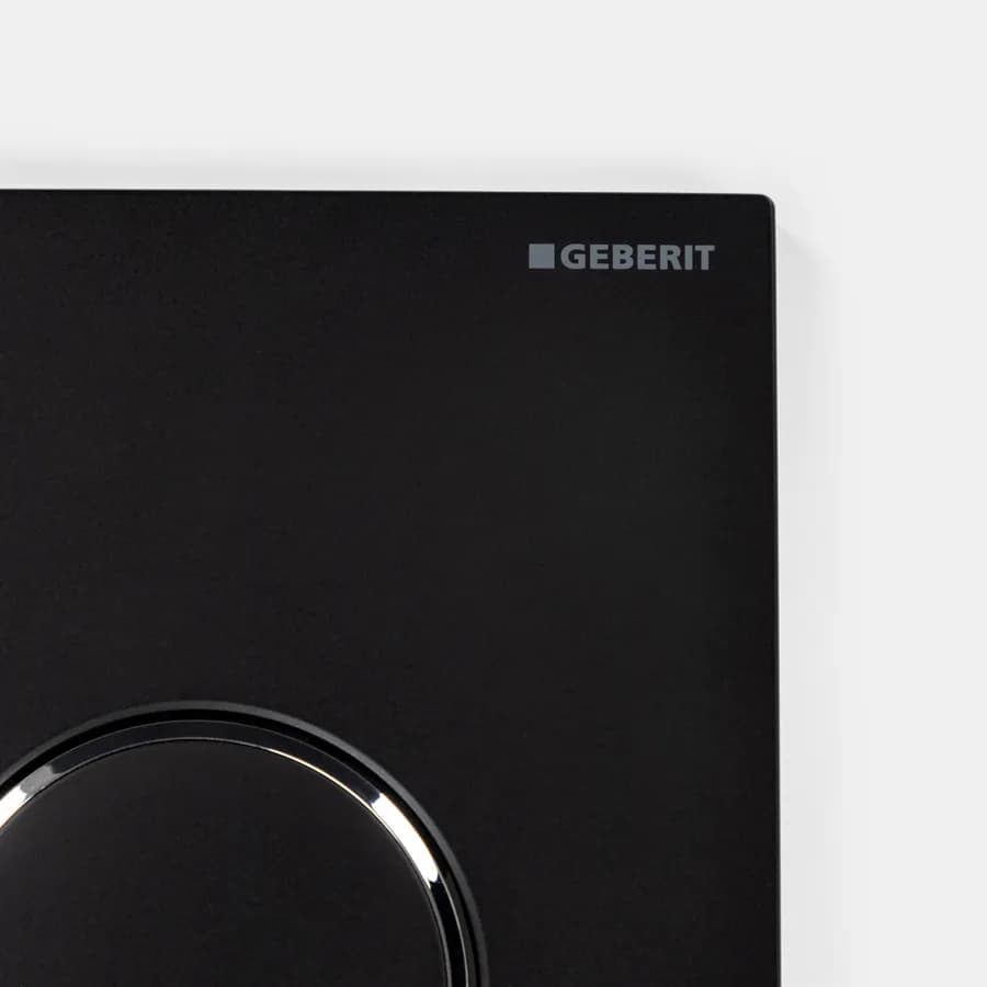 Placca Geberit nero opaco per cassetta di scarico doppio tasto Sigma8 - Sigma20 round