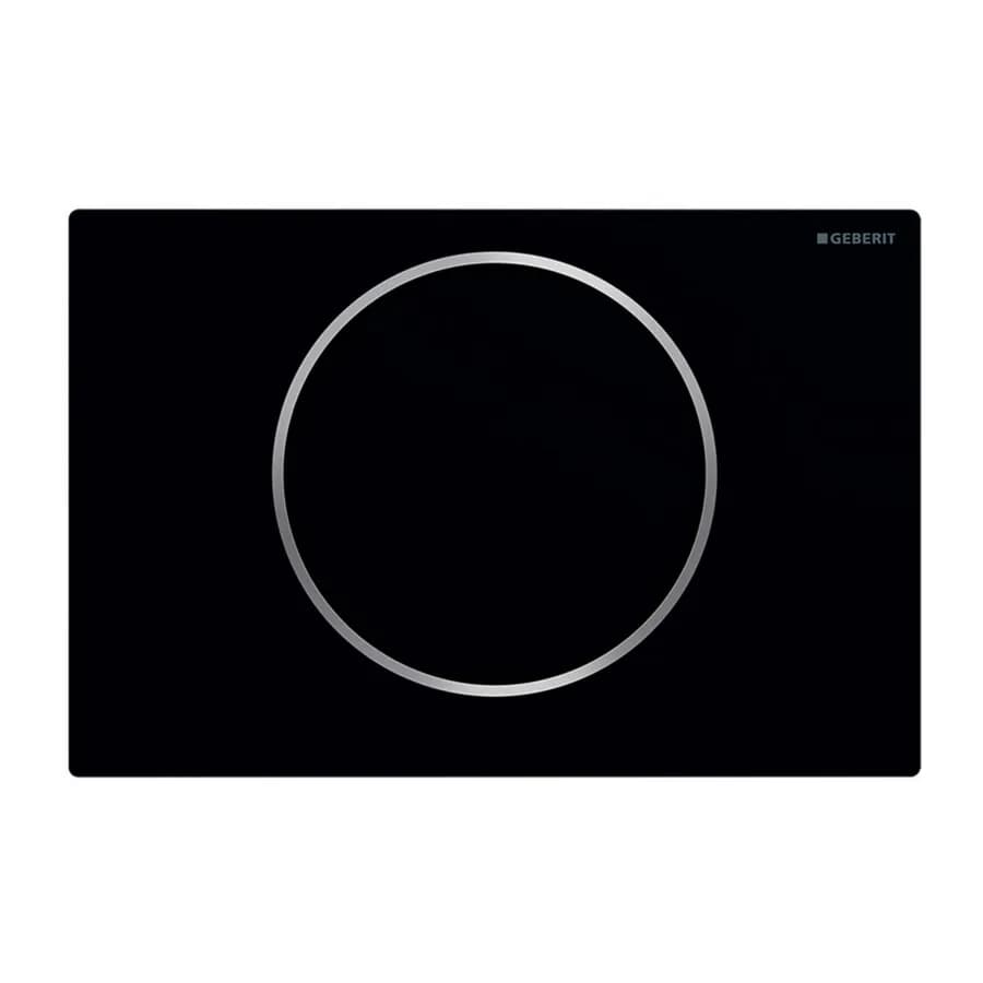 Placca monocomando Geberit acciaio inox nero opaco - Sigma10 round