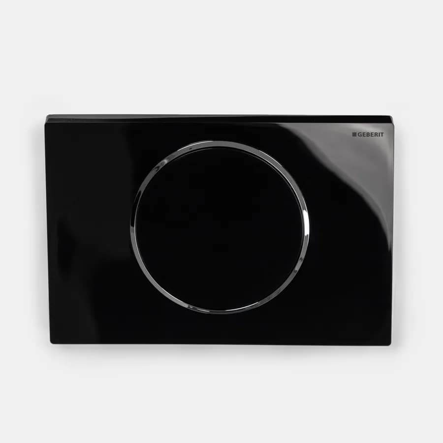 Placca monocomando Geberit nero-cromo - Sigma10 round