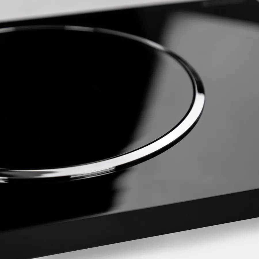Placca monocomando Geberit nero-cromo - Sigma10 round