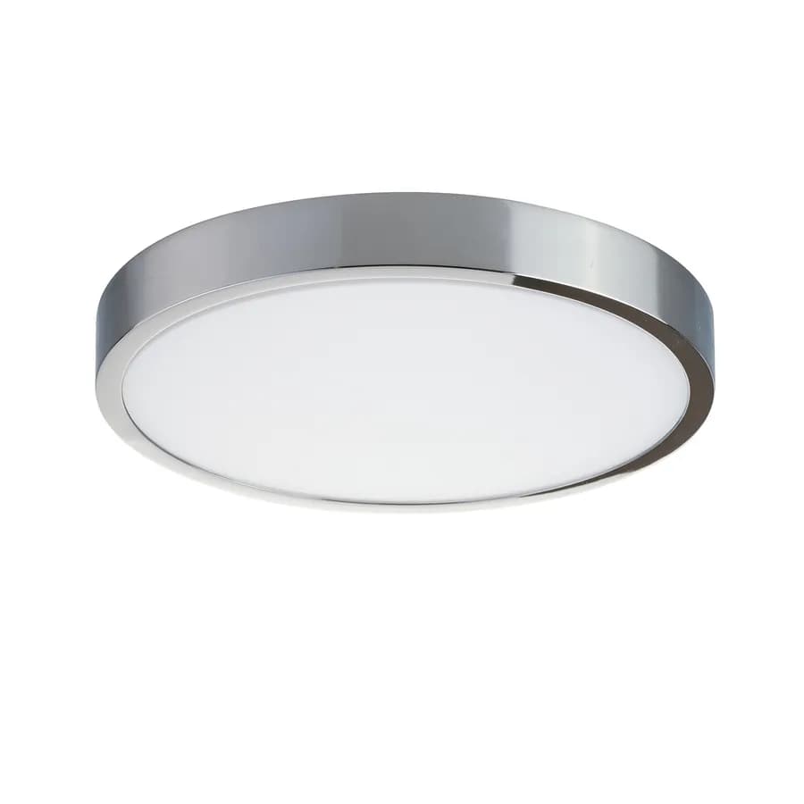 Plafoniera rotonda 24 cm in alluminio cromo