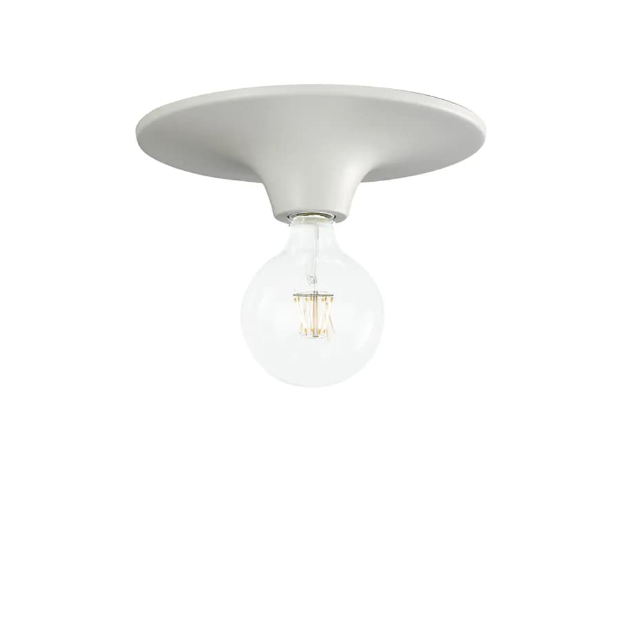 Plafoniera 30x8 cm in metallo bianco satinato