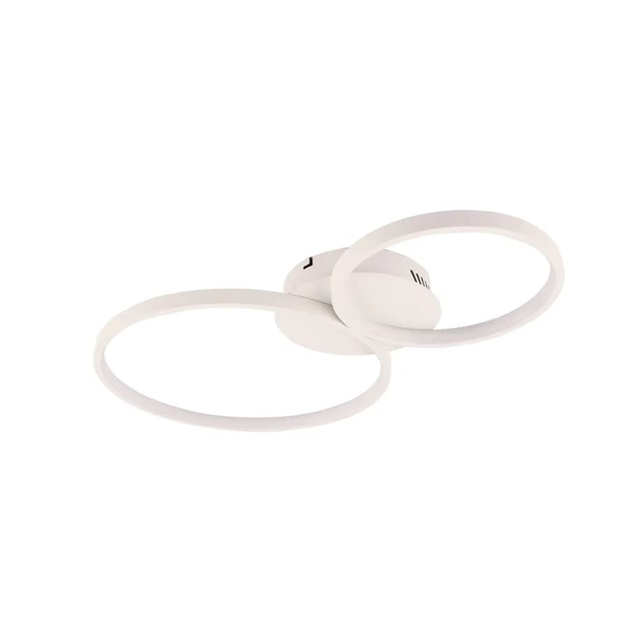 Plafoniera 52x11,5 cm in alluminio bianco goffrato