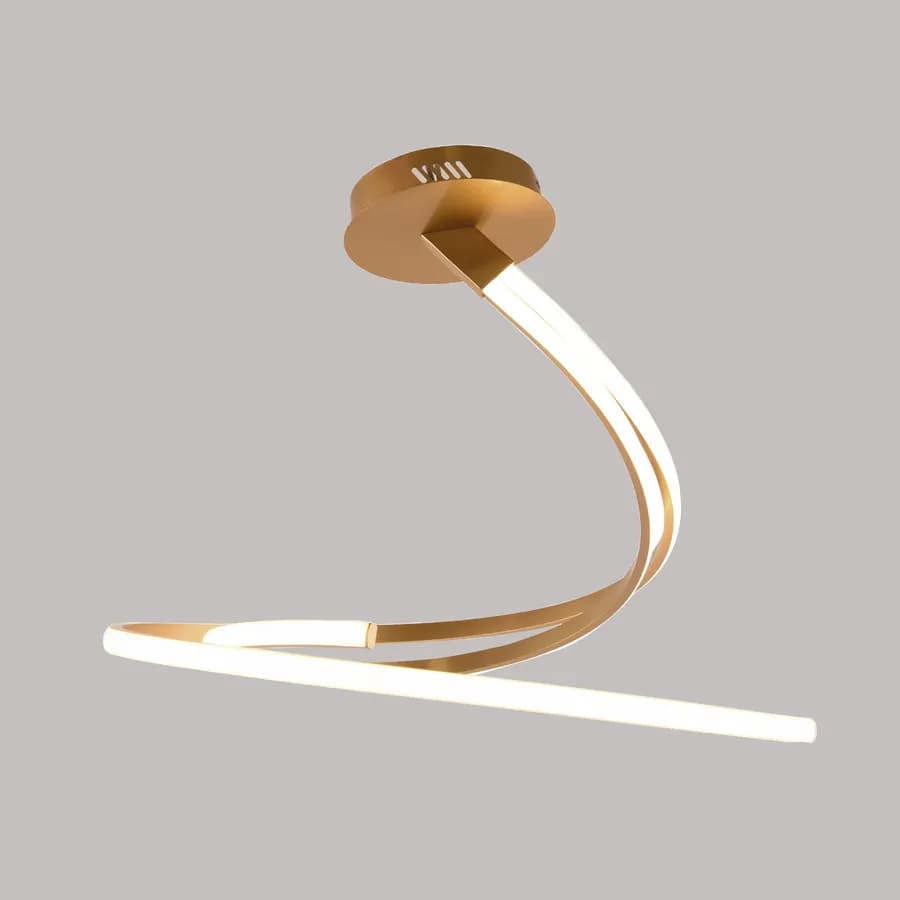 Plafoniera 60x58 cm in alluminio oro goffrato