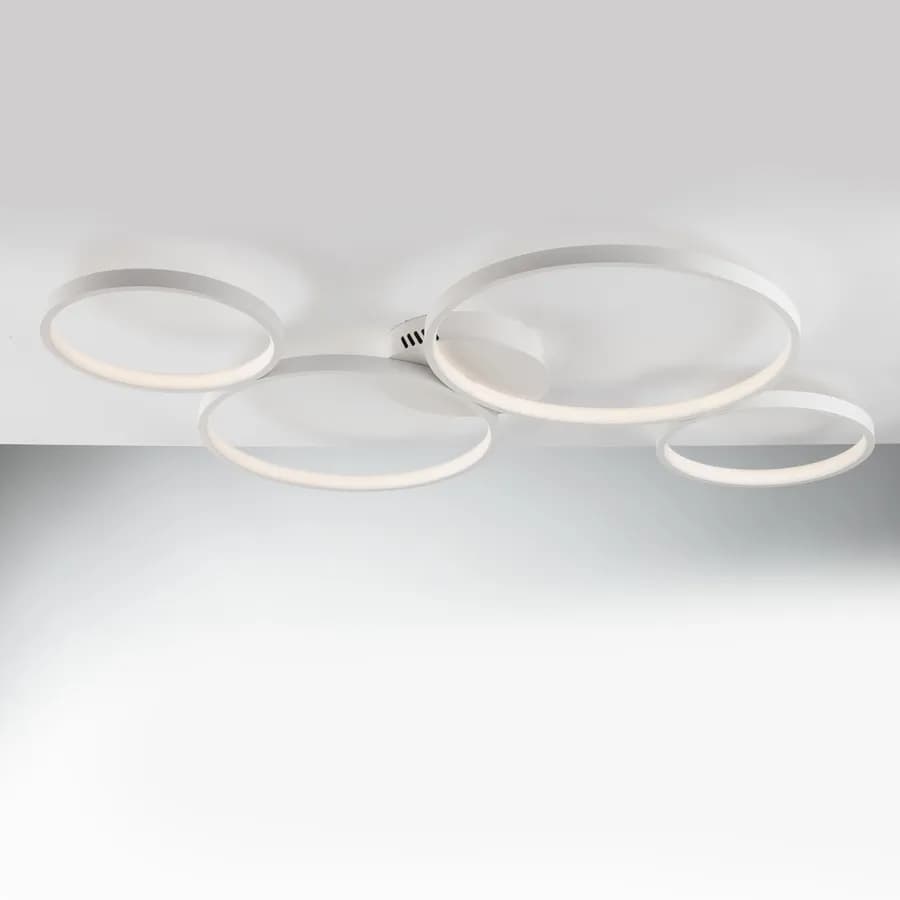 Plafoniera 87,5x75 cm in alluminio bianco goffrato