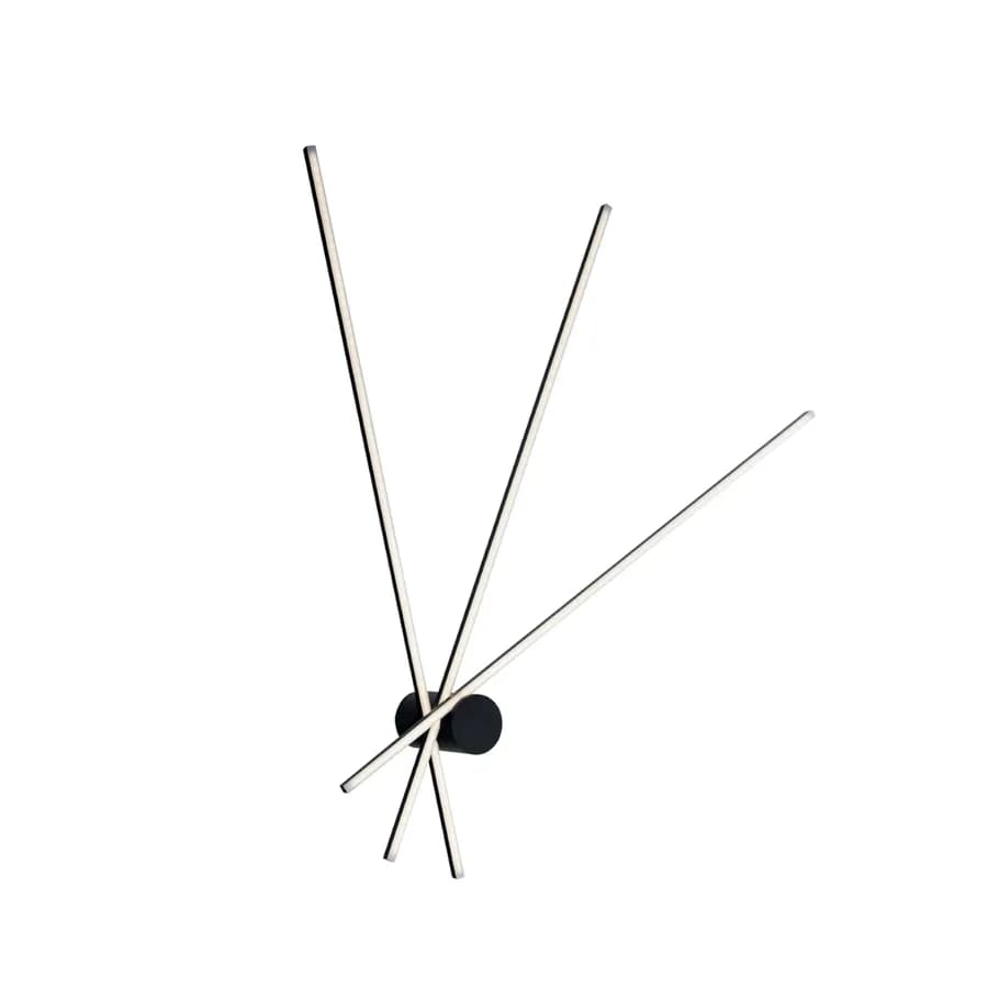 Plafoniera a luce calda 92 cm in alluminio nero goffrato