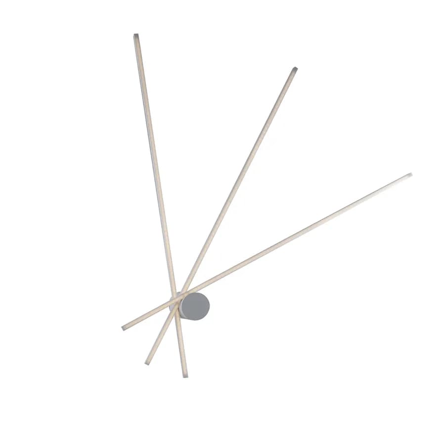 Plafoniera a luce naturale 92 cm in alluminio bianco goffrato