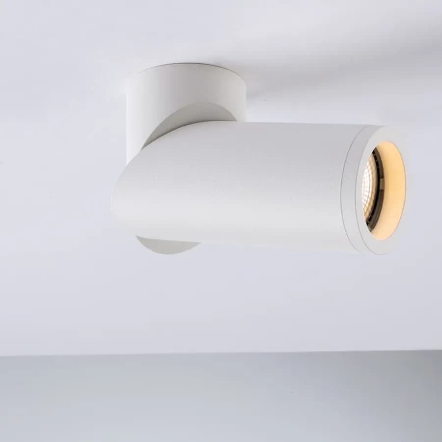Plafoniera da interno 6x15,5 cm in alluminio bianco