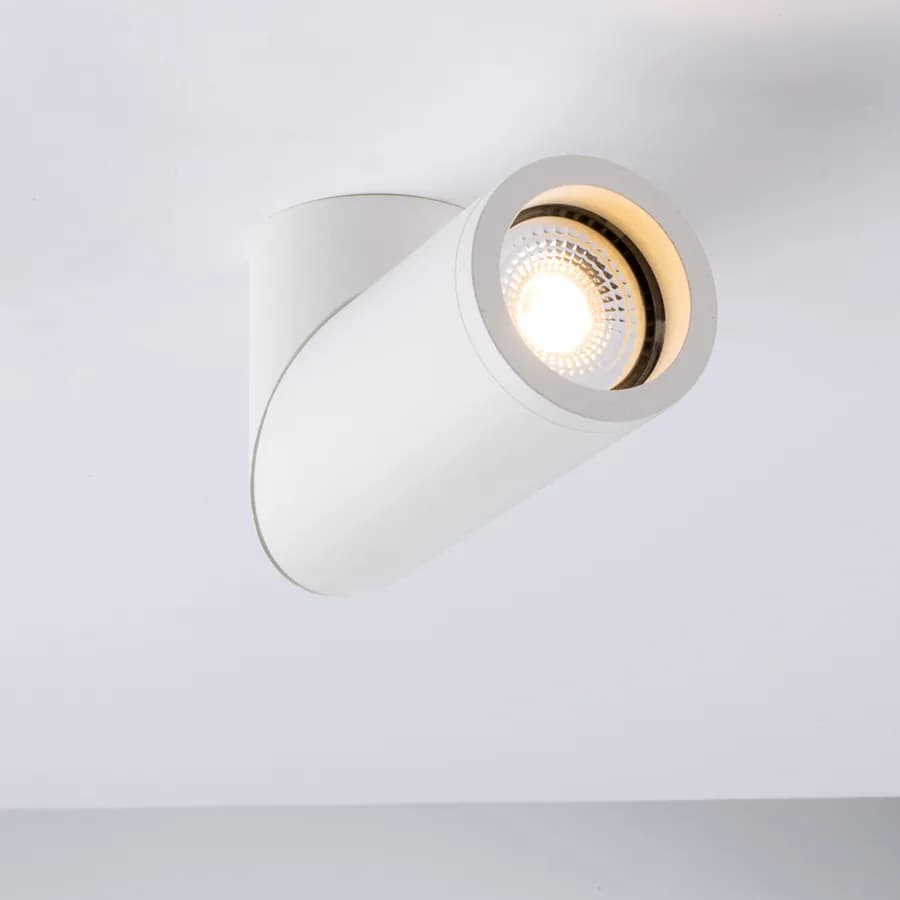 Plafoniera da interno 6x15,5 cm in alluminio bianco
