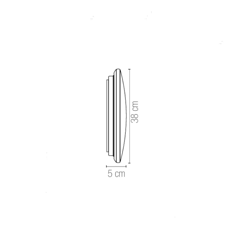Plafoniera da interno rotonda 38 cm in acrilico bianco