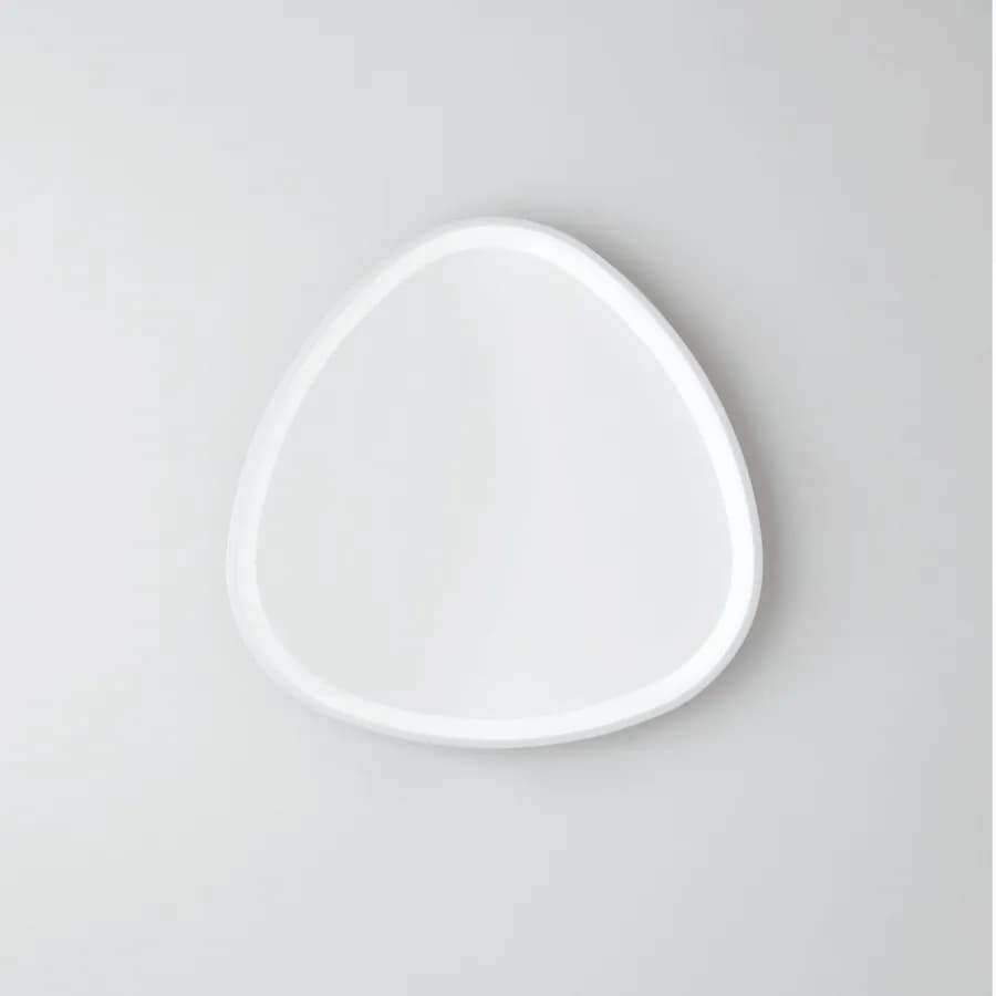 Plafoniera diametro 45 cm in alluminio bianco