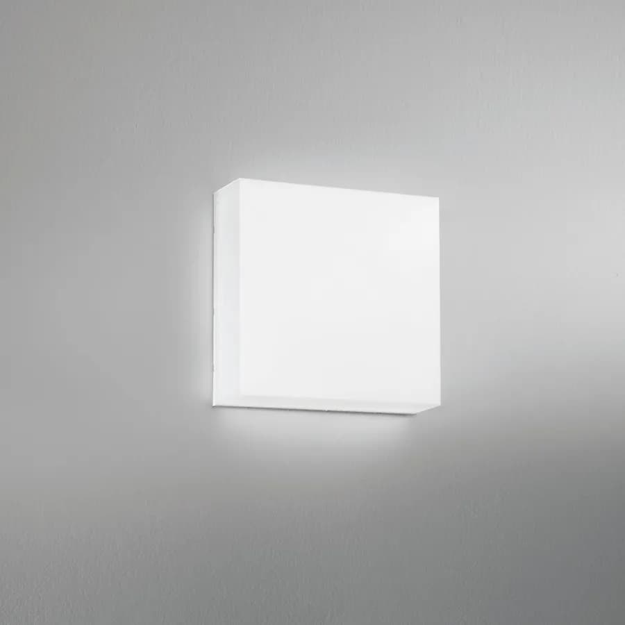 Plafoniera LED da esterno 25x25 cm acrilico bianco