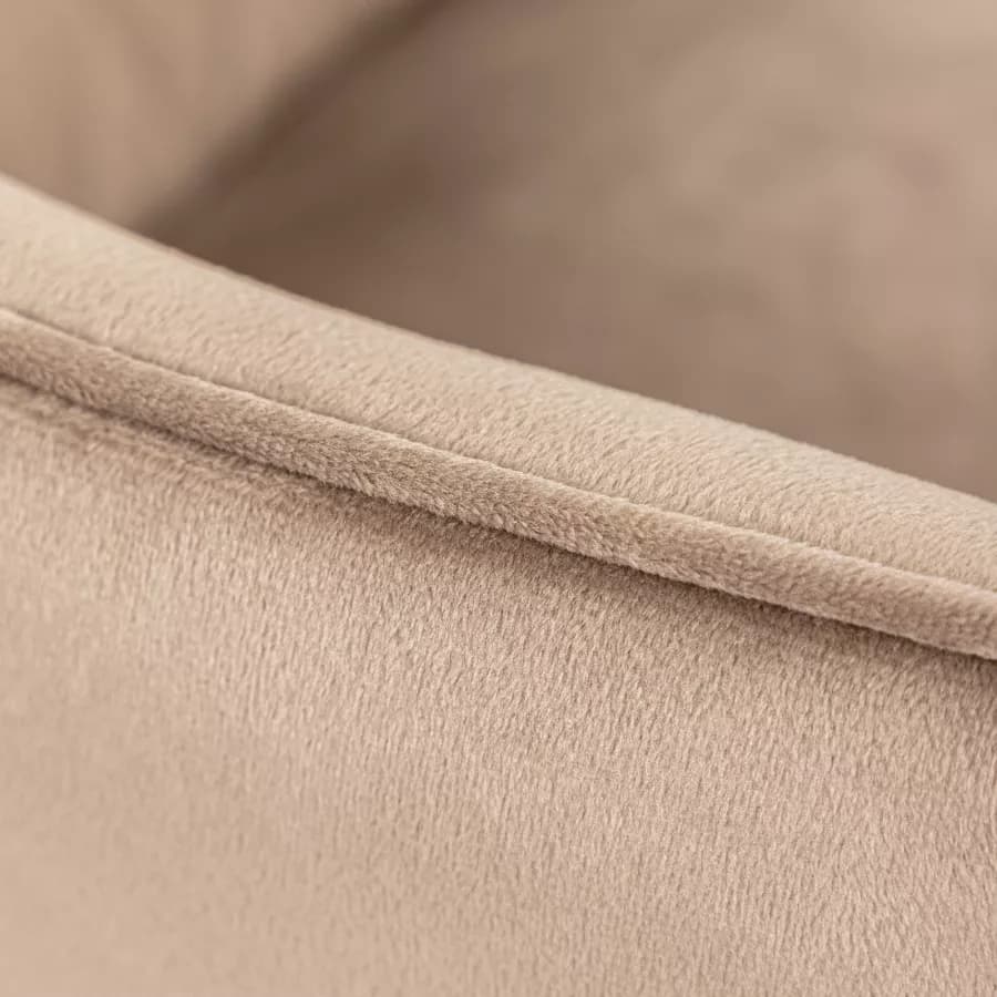 Poltrona con braccioli in velluto beige - Viper