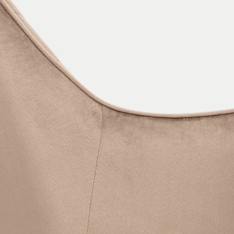 Poltrona con braccioli in velluto beige - Viper
