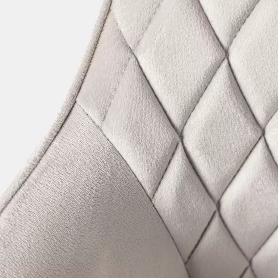 Poltrona con braccioli in velluto grigio chiaro - Viper
