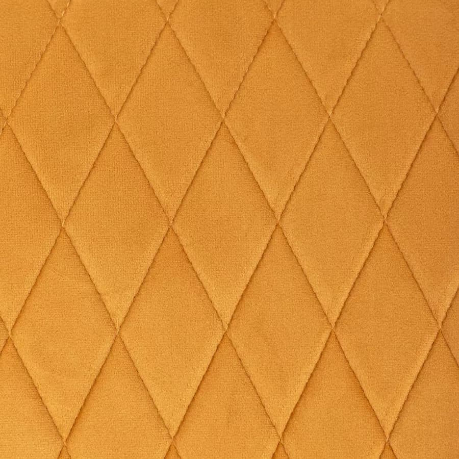Poltrona con braccioli in velluto senape - Viper