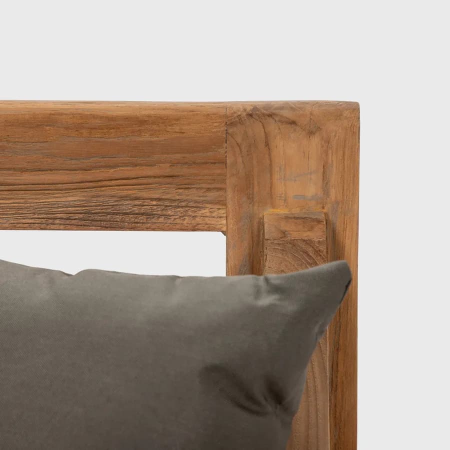 Poltrona da esterno in teak con cuscini antracite - Iguazu